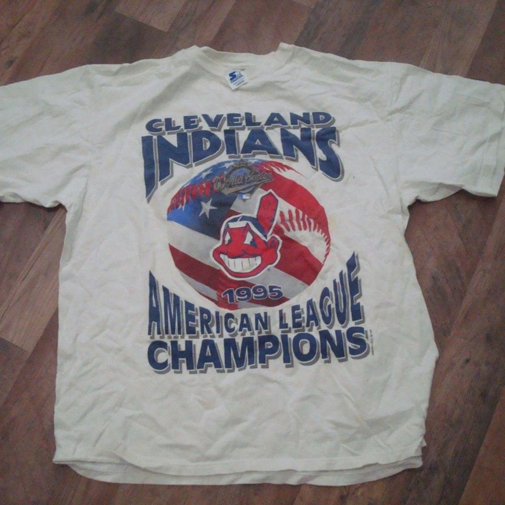 CLEVELAND INDIANS STARTER 1995 SHIRT LARGE SHIRT‎ VINTAGE 00S Y2K W2